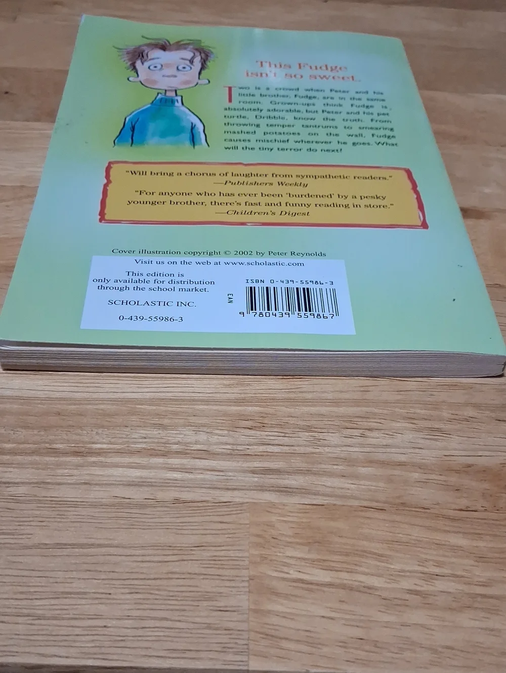 Scholastic Judy Blume Kids Book - Takes Of A Fourth Grade Nothing